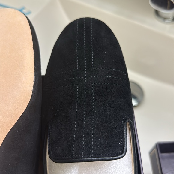 New flat shoes black kidsuede size 10M CV signature - Picture 4 of 5